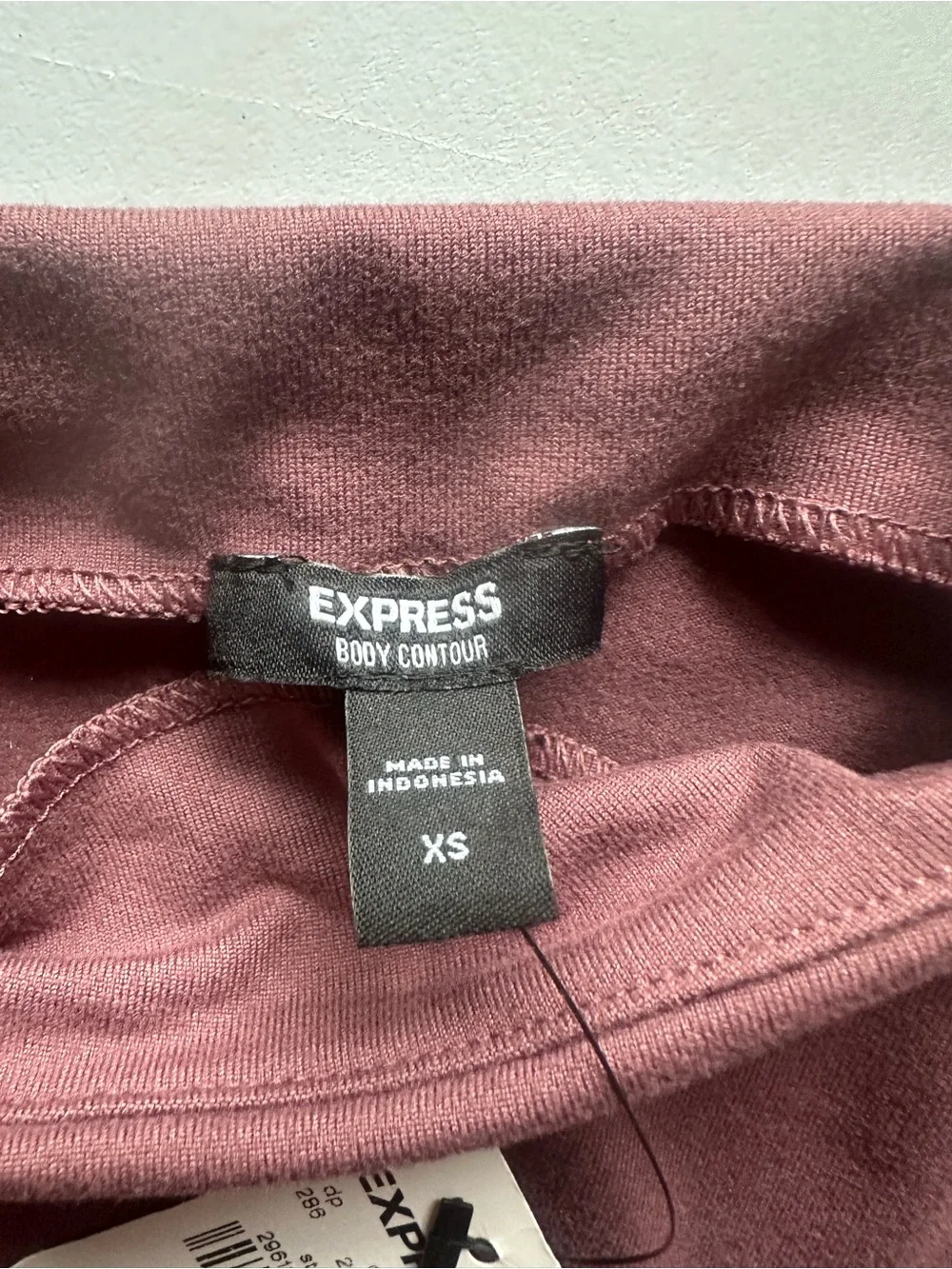 Express Mock Neck Cutout Long Sleeve Bodysuit Mauve Size XS NWT